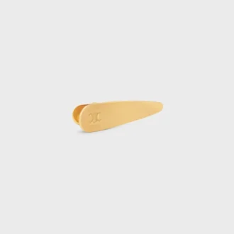 Pinza para el pelo CELINE de latón con acabado dorado, acero y zamak