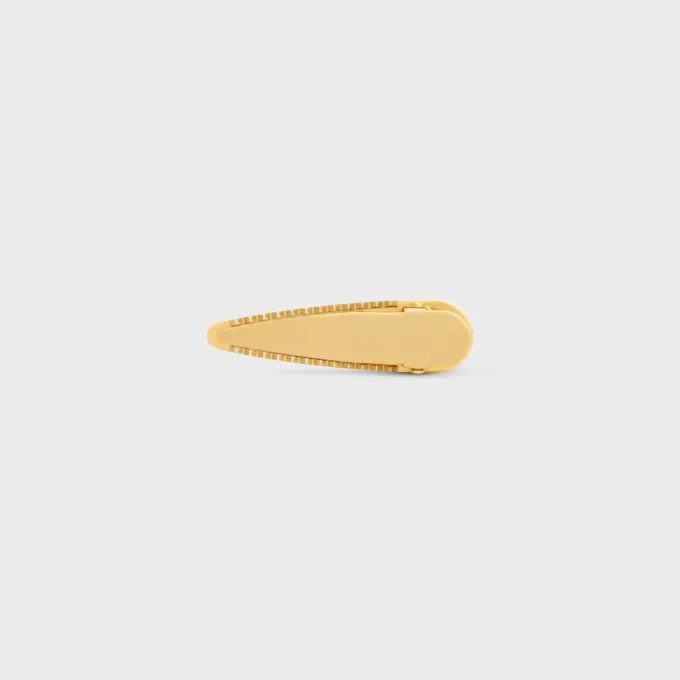 Pinza para el pelo CELINE de latón con acabado dorado, acero y zamak Pinza para el pelo CELINE de latón con acabado dorado, acero y zamak