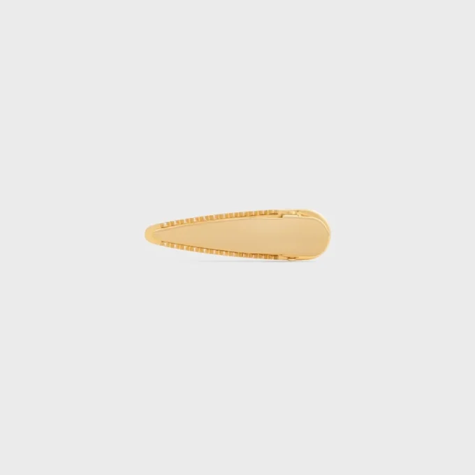 Pinza para el pelo CELINE de latón con acabado dorado, acero y zamak Pinza para el pelo CELINE de latón con acabado dorado, acero y zamak
