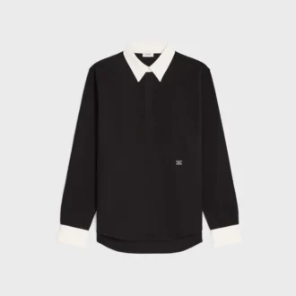 Polo de jersey de algodón acanalado