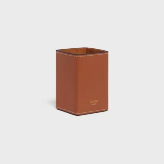Portaperfumes de 100 ml en piel de becerro