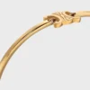 Pulsera articulada Triomphe en latón con acabado dorado Pulsera articulada Triomphe en latón con acabado dorado