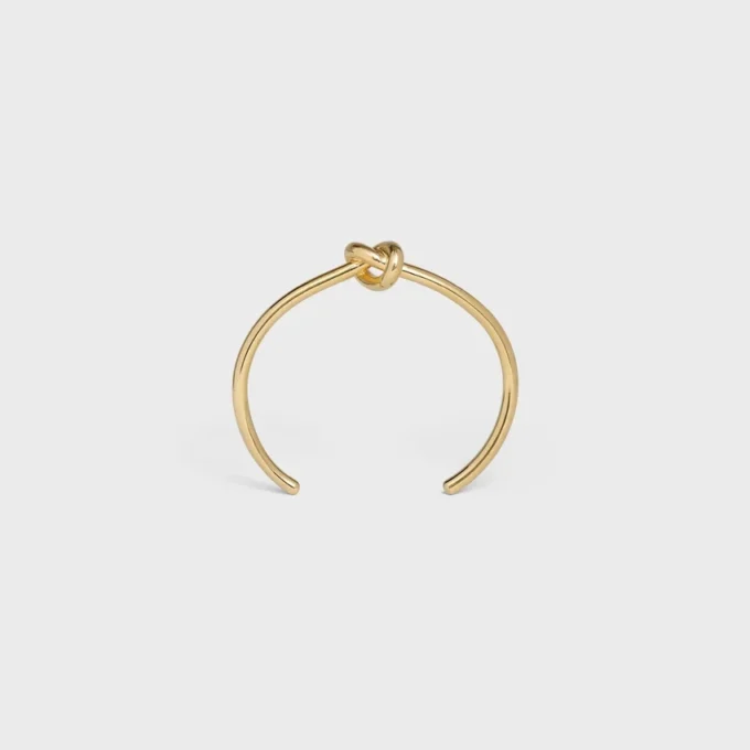 Pulsera extrafina Knot en latón con acabado dorado Pulsera extrafina Knot en latón con acabado dorado