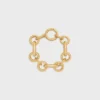 Pulsera gruesa CELINE Charms Heritage en latón con acabado dorado