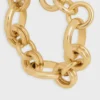 Pulsera gruesa CELINE Charms Heritage en latón con acabado dorado