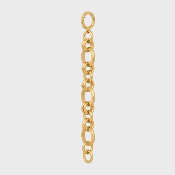 Pulsera gruesa CELINE Charms Heritage en latón con acabado dorado
