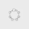 Pulsera gruesa Heritage con dijes en latón con acabado de rodio Pulsera gruesa Heritage con dijes en latón con acabado de rodio