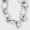 Pulsera gruesa Heritage con dijes en latón con acabado de rodio Pulsera gruesa Heritage con dijes en latón con acabado de rodio