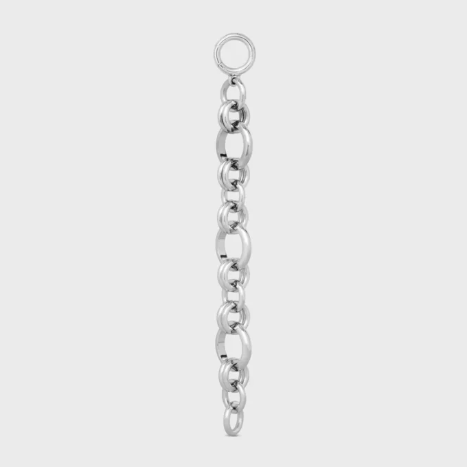 Pulsera gruesa Heritage con dijes en latón con acabado de rodio Pulsera gruesa Heritage con dijes en latón con acabado de rodio
