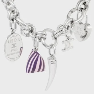Charms Berlingot en resina y latón con acabado de rodio
