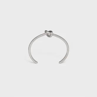 Pulsera Knot extrafina en latón con acabado de rodio