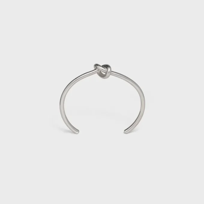 Pulsera Knot extrafina en latón con acabado de rodio Pulsera Knot extrafina en latón con acabado de rodio