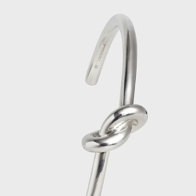 Pulsera Knot extrafina en latón con acabado de rodio Pulsera Knot extrafina en latón con acabado de rodio