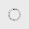 Pulsera Les Poincons CELINE en plata de ley y granate Pulsera Les Poincons CELINE en plata de ley y granate