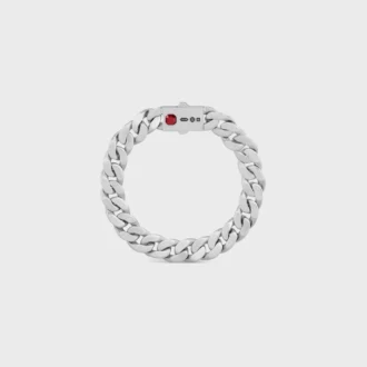 Pulsera Les Poincons CELINE en plata de ley y granate
