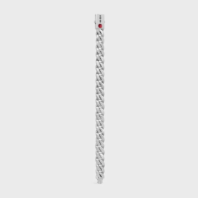 Pulsera Les Poincons CELINE en plata de ley y granate Pulsera Les Poincons CELINE en plata de ley y granate