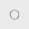 Pulsera Triomphe Gourmette de latón con acabado de rodio