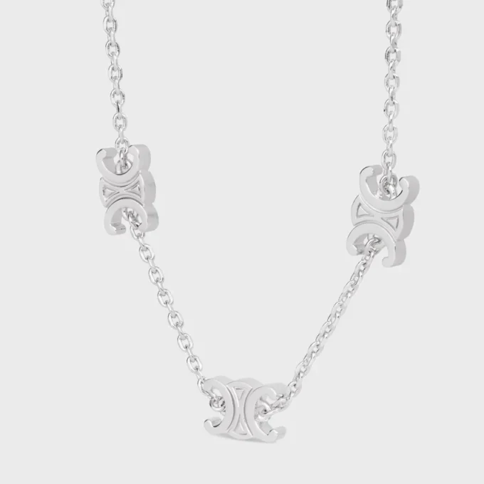 Pulsera Triomphe Mini Triomphe en latón con acabado de rodio Pulsera Triomphe Mini Triomphe en latón con acabado de rodio