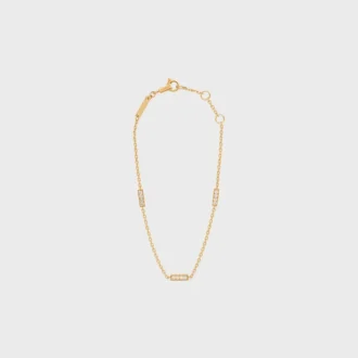 Pulsera triple de la línea CELINE en oro amarillo y diamantes Pulsera triple de la línea CELINE en oro amarillo y diamantes