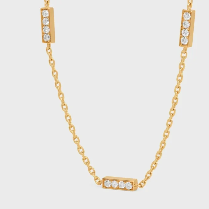 Pulsera triple de la línea CELINE en oro amarillo y diamantes Pulsera triple de la línea CELINE en oro amarillo y diamantes