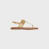 Sandalia CELINE Lympia Triomphe en piel de becerro laminada Sandalia CELINE Lympia Triomphe en piel de becerro laminada