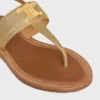 Sandalia CELINE Lympia Triomphe en piel de becerro laminada Sandalia CELINE Lympia Triomphe en piel de becerro laminada