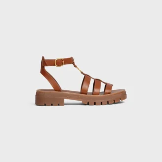 Sandalias CELINE Clea Triomphe en piel de becerro – Curtido vegetal