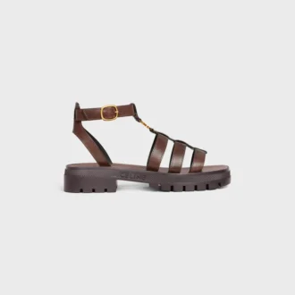 Sandalias CELINE Clea Triomphe en piel de becerro – Curtido vegetal