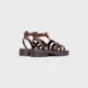 Sandalias CELINE Clea Triomphe en piel de becerro – Curtido vegetal