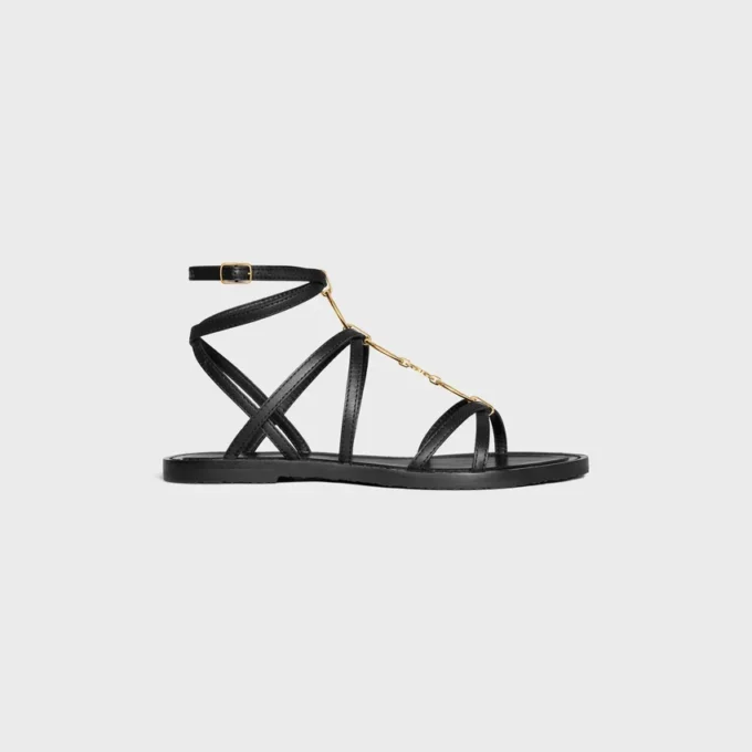 Sandalias CELINE Lympia con tiras y adornos en piel de becerro Sandalias CELINE Lympia con tiras y adornos en piel de becerro