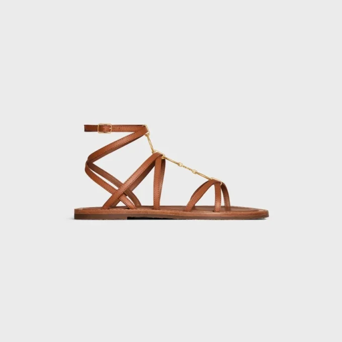 Sandalias CELINE Lympia con tiras y adornos en piel de becerro Sandalias CELINE Lympia con tiras y adornos en piel de becerro