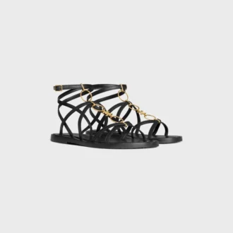 Sandalias CELINE Lympia con tiras y adornos en piel de becerro
