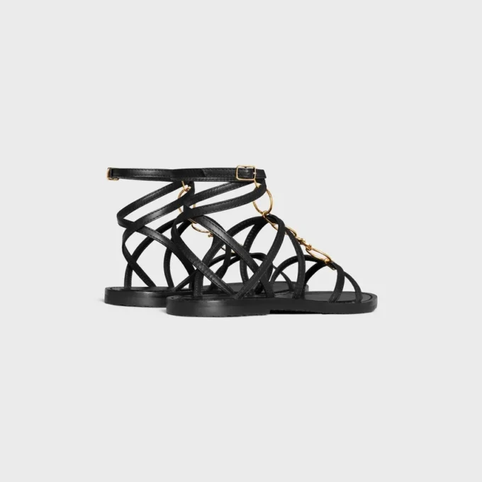 Sandalias CELINE Lympia con tiras y adornos en piel de becerro Sandalias CELINE Lympia con tiras y adornos en piel de becerro