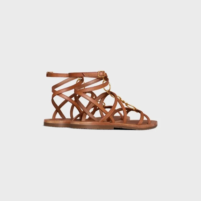 Sandalias CELINE Lympia con tiras y adornos en piel de becerro Sandalias CELINE Lympia con tiras y adornos en piel de becerro