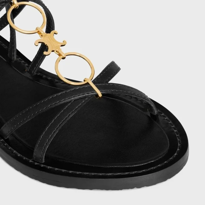 Sandalias CELINE Lympia con tiras y adornos en piel de becerro Sandalias CELINE Lympia con tiras y adornos en piel de becerro