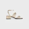 Sandalias de tacón CléMence en piel de cordero laminada