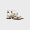 Sandalias de tacón CléMence en piel de cordero laminada