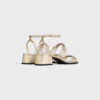 Sandalias de tacón CléMence en piel de cordero laminada