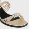 Sandalias de tacón CléMence en piel de cordero laminada
