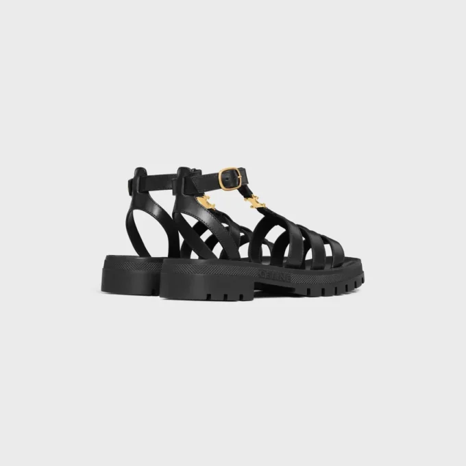 Sandalias gladiadoras CELINE Clea Triomphe en piel de becerro – Curtido vegetal