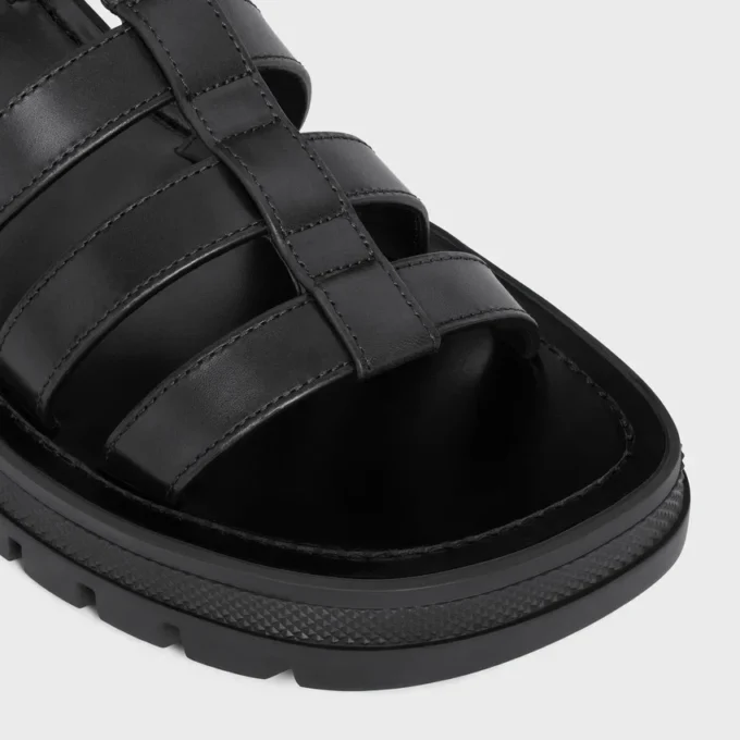 Sandalias gladiadoras CELINE Clea Triomphe en piel de becerro – Curtido vegetal