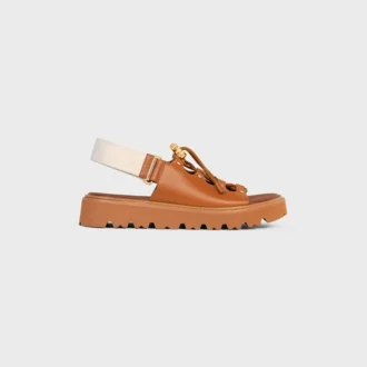 Sandalias gruesas CELINE Billie en piel de becerro y tejido