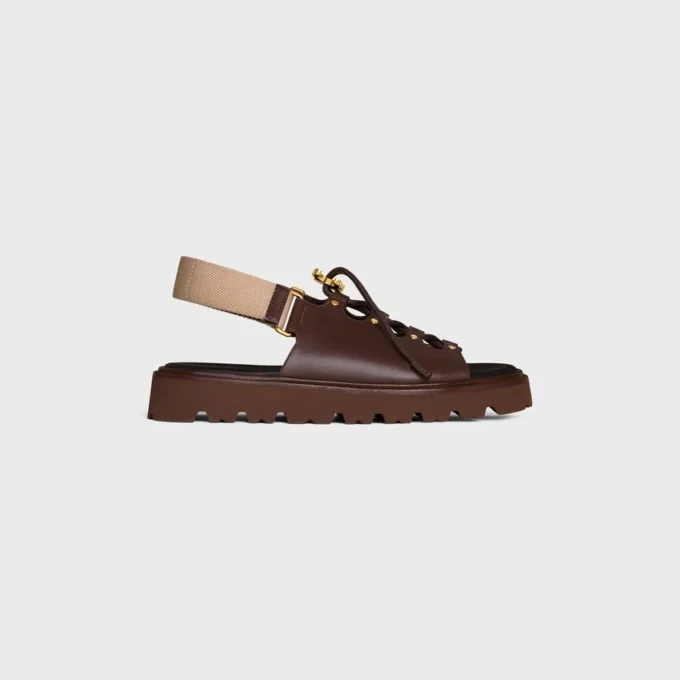 Sandalias gruesas CELINE Billie en piel de becerro y tejido Sandalias gruesas CELINE Billie en piel de becerro y tejido