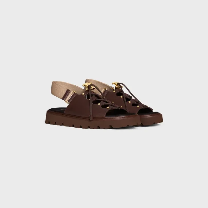 Sandalias gruesas CELINE Billie en piel de becerro y tejido Sandalias gruesas CELINE Billie en piel de becerro y tejido