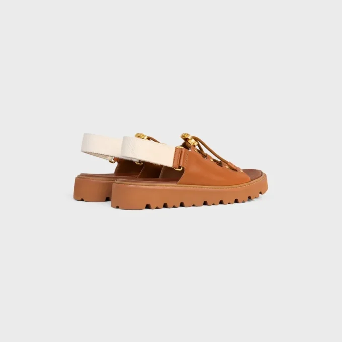 Sandalias gruesas CELINE Billie en piel de becerro y tejido Sandalias gruesas CELINE Billie en piel de becerro y tejido