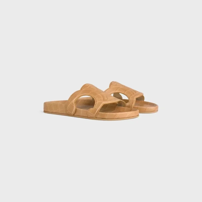Sandalias Triomphe en piel de becerro con estampado de cocodrilo Sandalias Triomphe en piel de becerro con estampado de cocodrilo