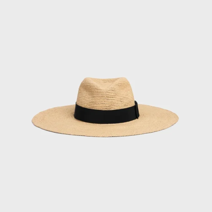 Sombrero de ala ancha Triomphe en rafia
