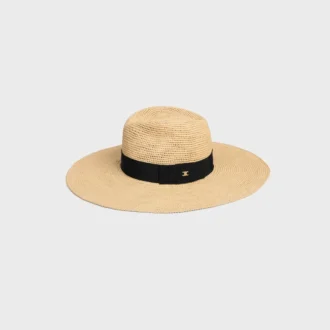 Sombrero de ala ancha Triomphe en rafia