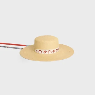 Sombrero de paja con lazo