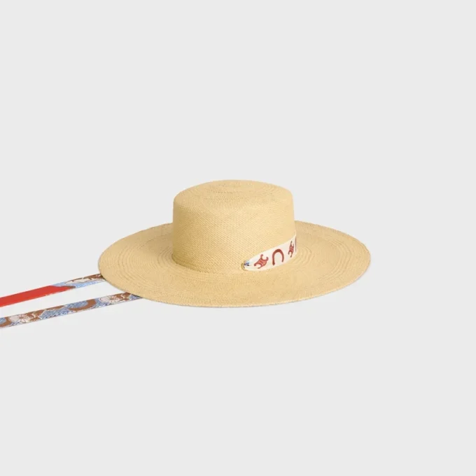 Sombrero de paja con lazo